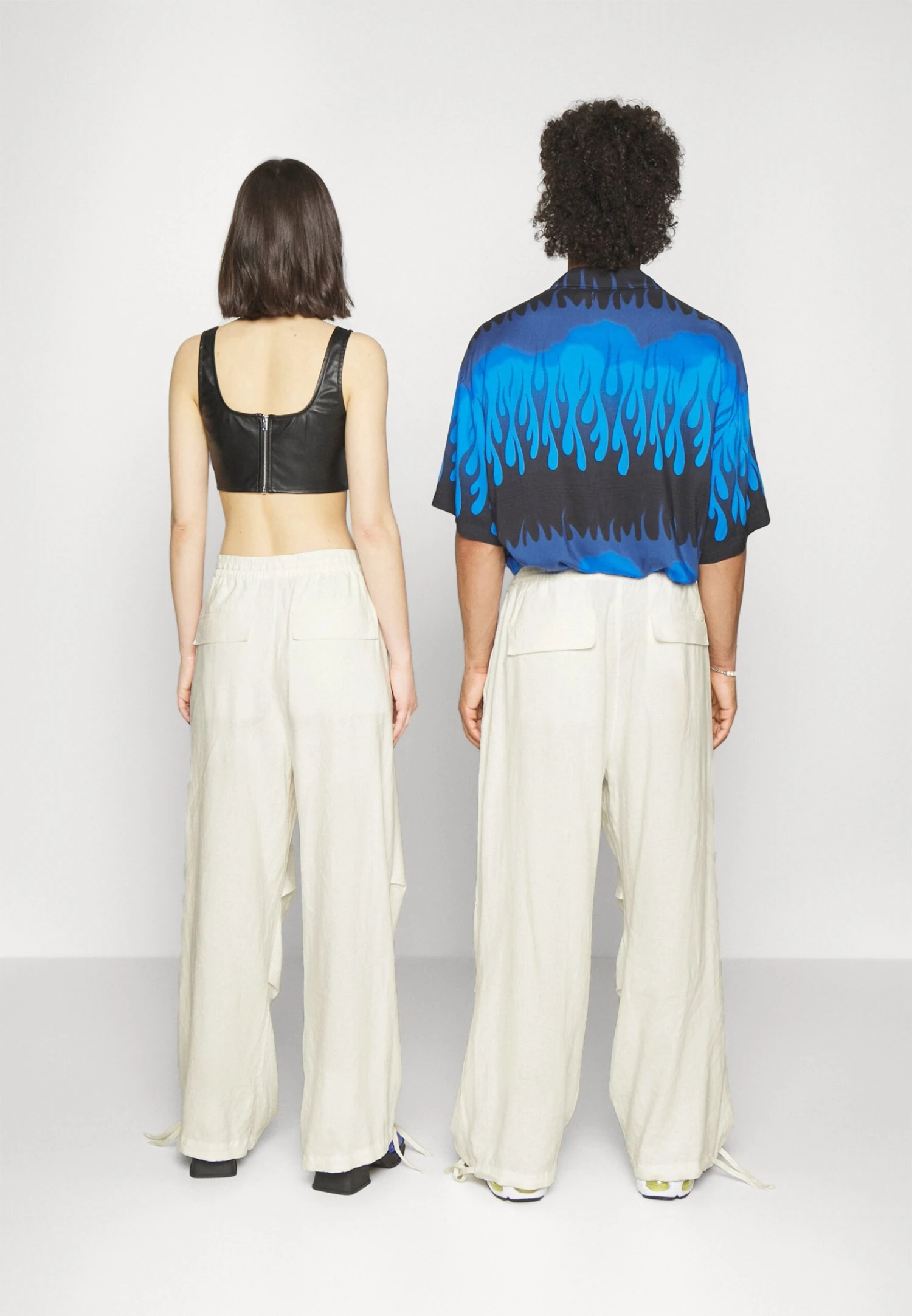 YOURTURN Genderless Parachute Unisex - Trousers - White 5 YOURTURN Genderless Parachute Unisex - Trousers - White - Image 3