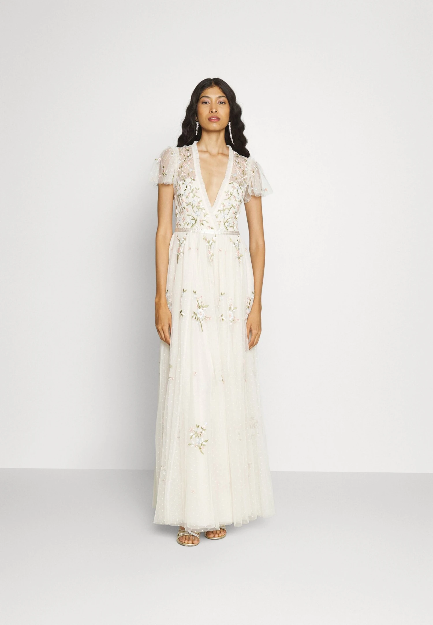 Needle & Thread Exclusive Petunia Cap Sleeve Gown - Occasion Wear - Cream 3 Needle & Thread Exclusive Petunia Cap Sleeve Gown - Occasion Wear - Cream