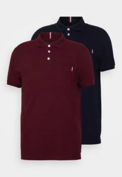 Pier One 2 Pack - Polo Shirt - Blue/Bordeaux -Clothing Category Store 596d0de14dc04a10bc9519206e472b35