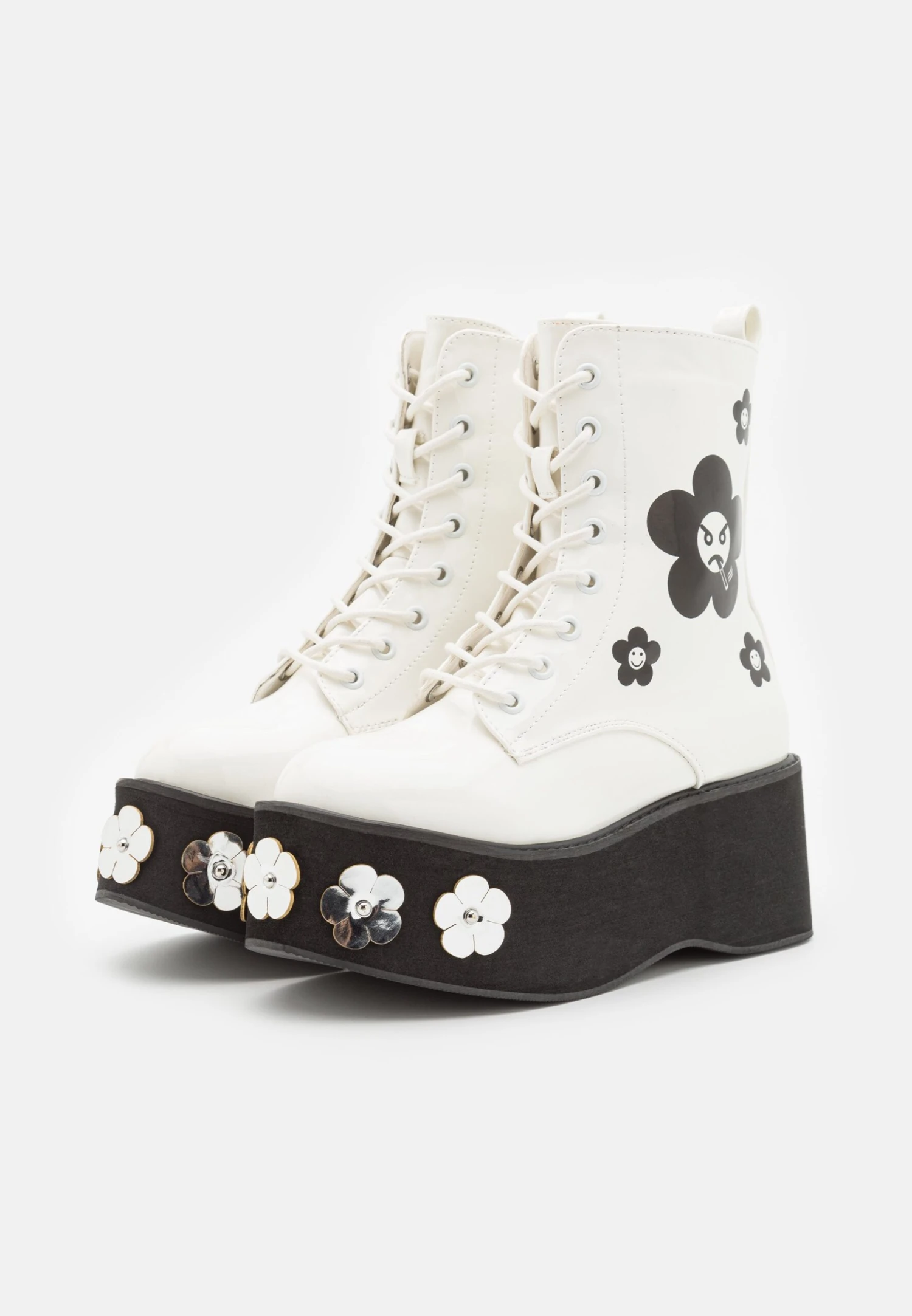 KOI FOOTWEAR Silent Screams Platform Boots - Platform Ankle Boots - White 5 KOI FOOTWEAR Silent Screams Platform Boots - Platform Ankle Boots - White - Image 3