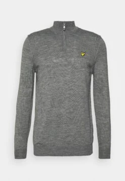 Lyle & Scott Golf Core Zip Mix - Jumper - Mid Grey Marl -Clothing Category Store 7b3c62f5eb604d00b154f56fbe5f7cc0