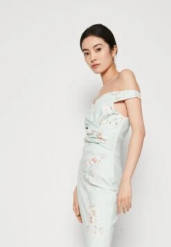 Wal G Wedding Kai V Neck Print Maxi - Occasion Wear - Sage Green -Clothing Category Store 7d78cfd2e1be438d8740d0dce1404732