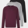 Pier One 3 Pack - Sweatshirt - Bordeaux/Black/Grey -Clothing Category Store 821baf19d3fa4e8d90ae47bb097c8d40