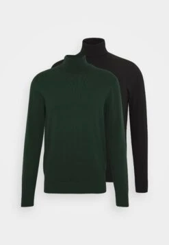 Pier One 2 Pack - Basic Turtleneck - Jumper - Black/Dark Green -Clothing Category Store 903218958e2e432c9ae54008d290ccf6