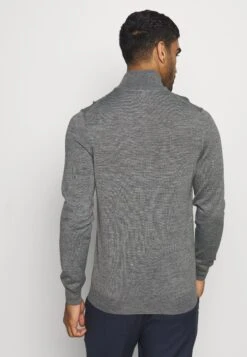 Lyle & Scott Golf Core Zip Mix - Jumper - Mid Grey Marl -Clothing Category Store 916fd9c0334b447e8fa9cab27db76e5b