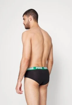 Puma Basic Brief 2 Pack - Briefs - Black/Green -Clothing Category Store a142aab085c04de2be1d4cd00ee3f3bd