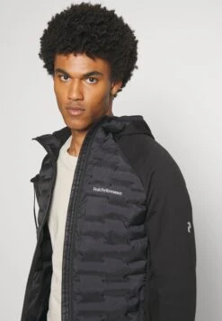 Peak Performance Argon Hybrid Hood - Fleece Jacket - Black -Clothing Category Store a9afe29d7686485194404dd65d97f1eb