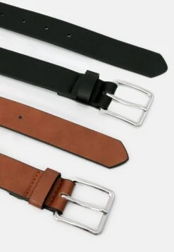 Pier One 2 Pack - Belt - 802 - Black_708 - Cognac -Clothing Category Store b04c1eeb338f4f11bf62119718adb272