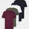 Pier One Unisex 5 Pack - Basic T-Shirt - White/Brown/Dark Blue -Clothing Category Store bd6151aea1784537a374fbb05bf4ae08