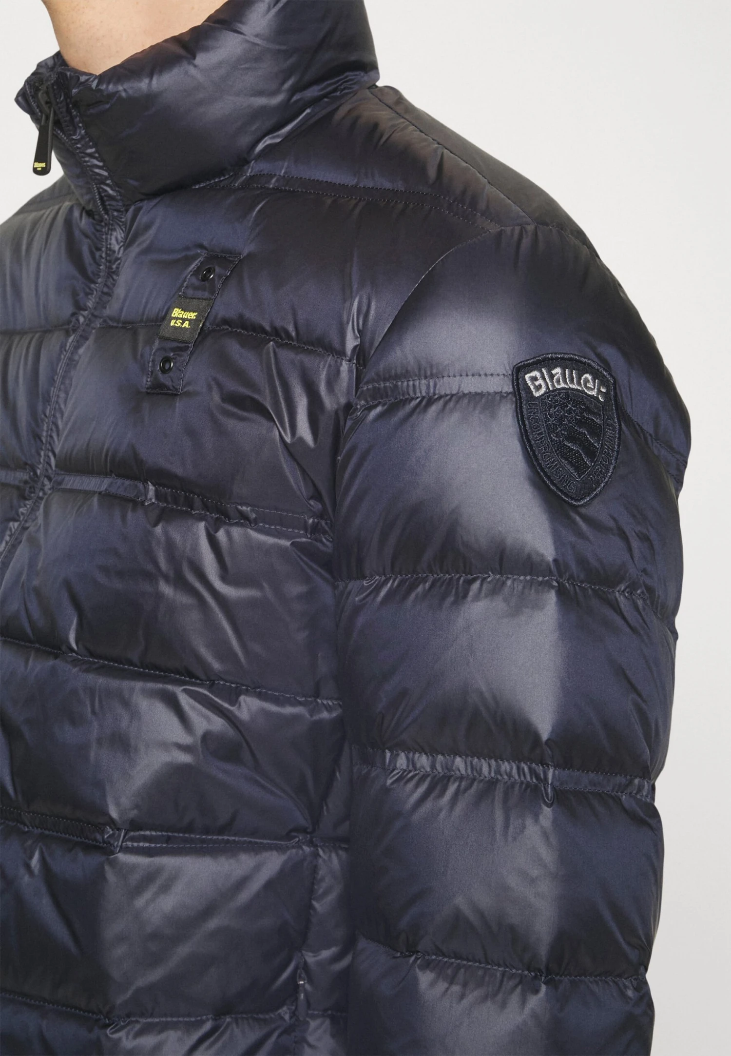 Blauer Basic High Neck Jacket - Down Jacket - Blue 7 Blauer Basic High Neck Jacket - Down Jacket - Blue - Image 5