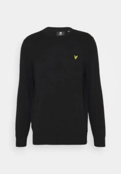 Lyle & Scott Crew Neck Jumper - Jumper - Jet Black -Clothing Category Store c8788428b3d348829bec8a541bf3d578