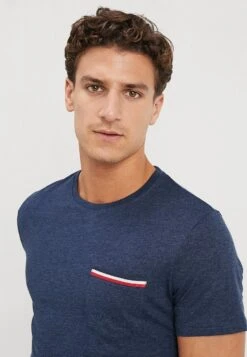 Pier One Basic T-Shirt - Mottled Dark Blue -Clothing Category Store cf0b128f23eb42d29f229a8b186e6078