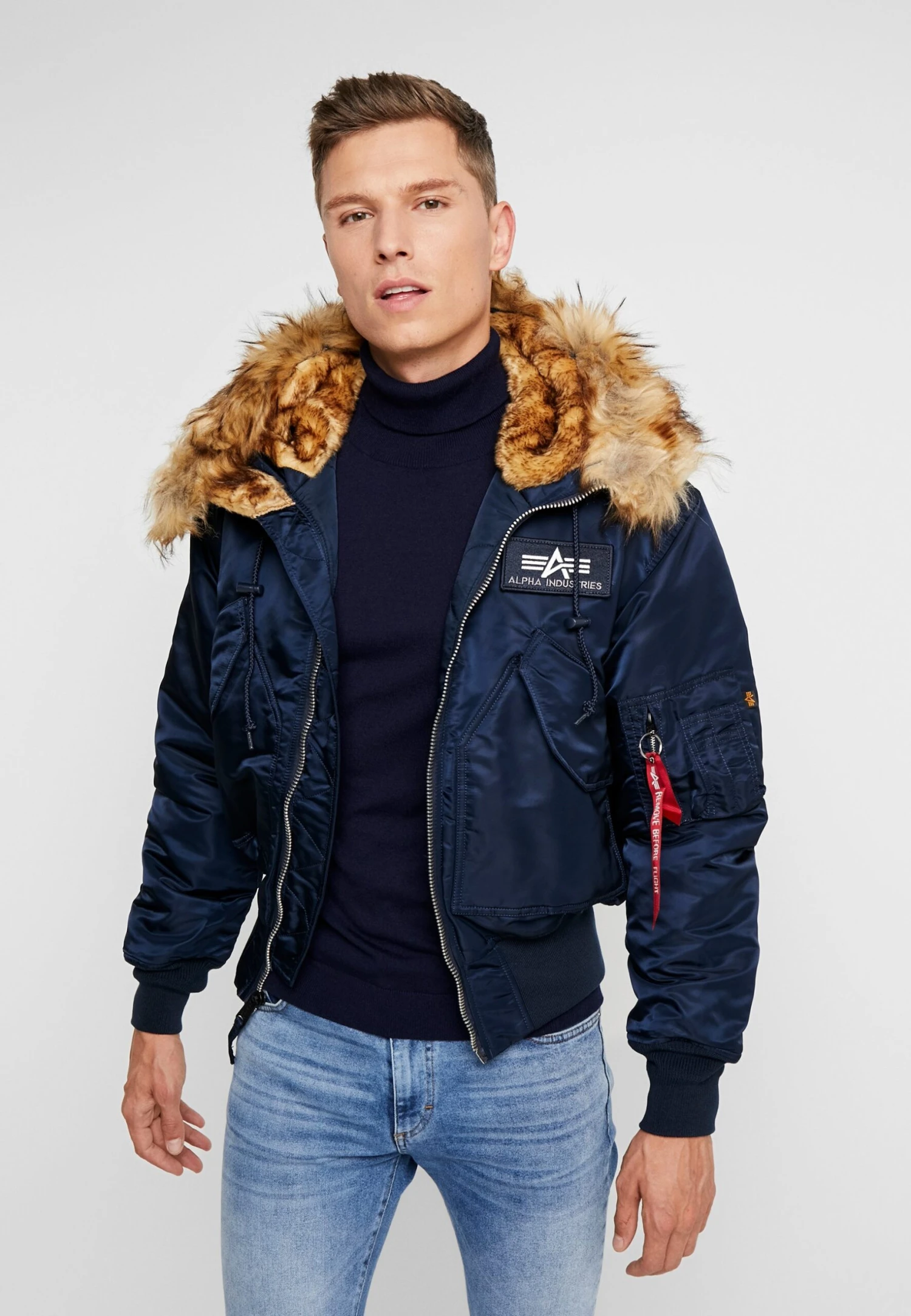 Alpha Industries Hooded Custom - Winter Jacket - Rep Blue 3 Alpha Industries Hooded Custom - Winter Jacket - Rep Blue