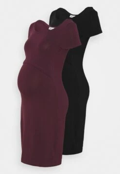 2Er Pack Nursing Function Dress - Shift Dress - Black/Bordeaux -Clothing Category Store d2587d5bbf414ed687a71c7bfef589b6
