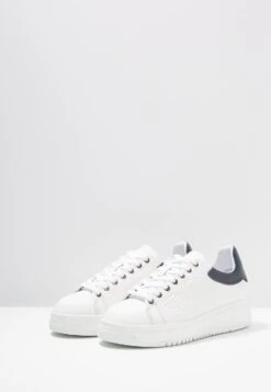 Emporio Armani Trainers - Optical White/Navy -Clothing Category Store db1f23630c434efb90e1ee7f6363cf9a